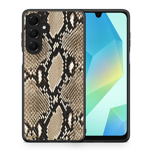 Θήκη Samsung Galaxy A16 4G / 5G Fashion Snake Animal από τη Smartfits με σχέδιο στο πίσω μέρος και μαύρο περίβλημα | Samsung Galaxy A16 4G / 5G Fashion Snake Animal case with colorful back and black bezels