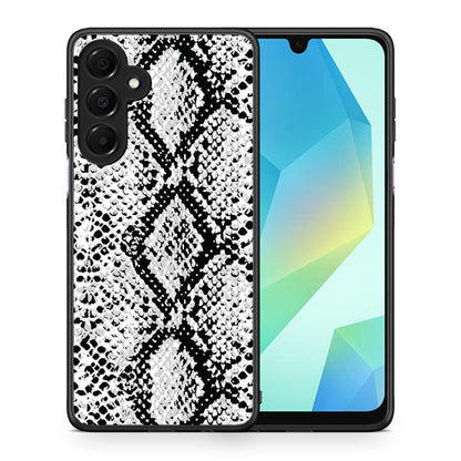 Θήκη Samsung Galaxy A16 4G / 5G White Snake Animal από τη Smartfits με σχέδιο στο πίσω μέρος και μαύρο περίβλημα | Samsung Galaxy A16 4G / 5G White Snake Animal case with colorful back and black bezels