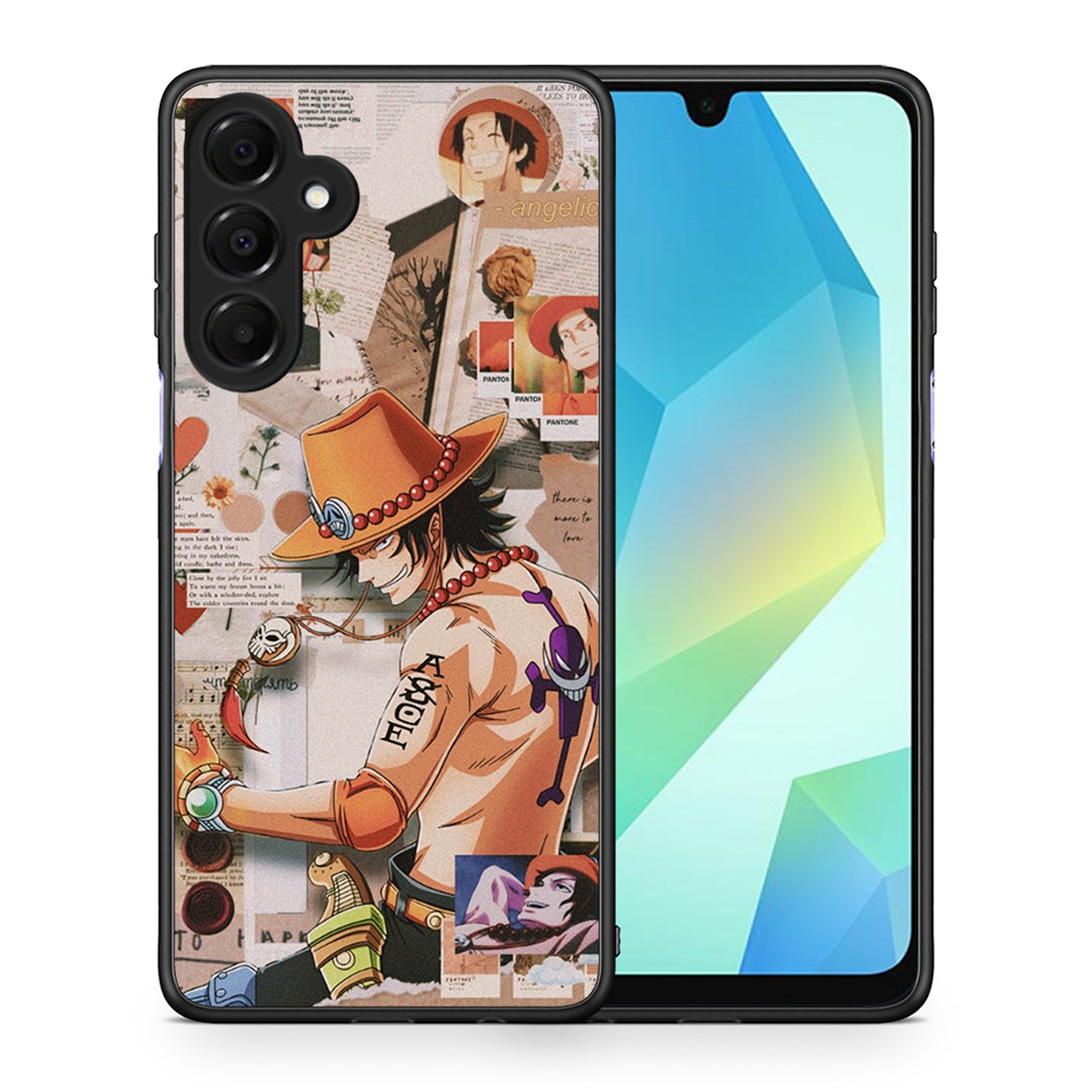 Θήκη Samsung Galaxy A16 4G / 5G Anime Collage από τη Smartfits με σχέδιο στο πίσω μέρος και μαύρο περίβλημα | Samsung Galaxy A16 4G / 5G Anime Collage case with colorful back and black bezels
