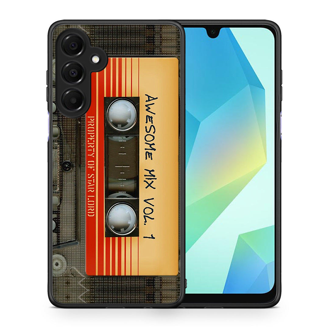 Θήκη Samsung Galaxy A16 4G / 5G Awesome Mix από τη Smartfits με σχέδιο στο πίσω μέρος και μαύρο περίβλημα | Samsung Galaxy A16 4G / 5G Awesome Mix case with colorful back and black bezels