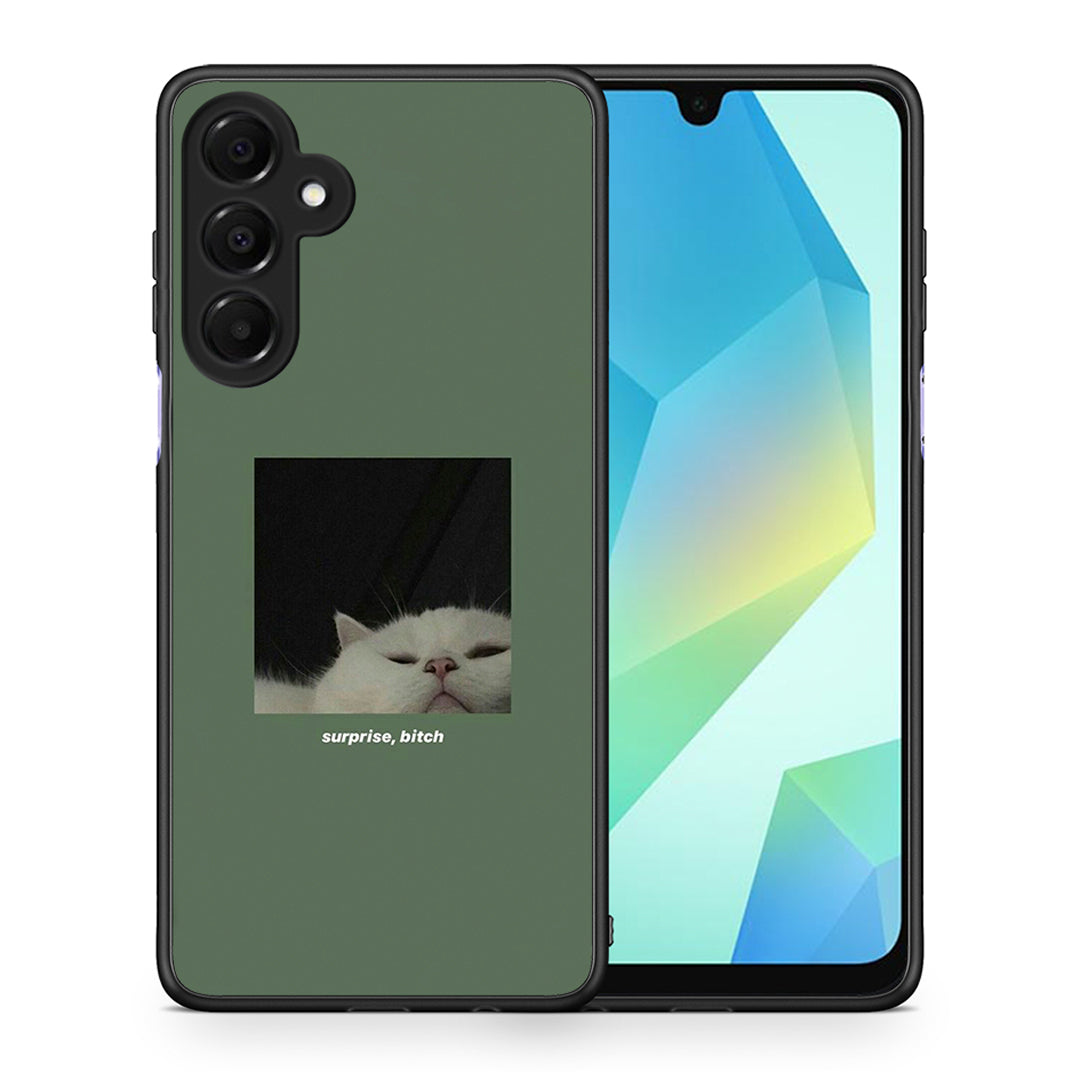 Θήκη Samsung Galaxy A16 4G / 5G Bitch Surprise από τη Smartfits με σχέδιο στο πίσω μέρος και μαύρο περίβλημα | Samsung Galaxy A16 4G / 5G Bitch Surprise case with colorful back and black bezels