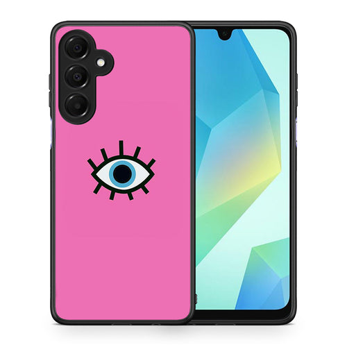 Θήκη Samsung Galaxy A16 4G / 5G Blue Eye Pink από τη Smartfits με σχέδιο στο πίσω μέρος και μαύρο περίβλημα | Samsung Galaxy A16 4G / 5G Blue Eye Pink case with colorful back and black bezels
