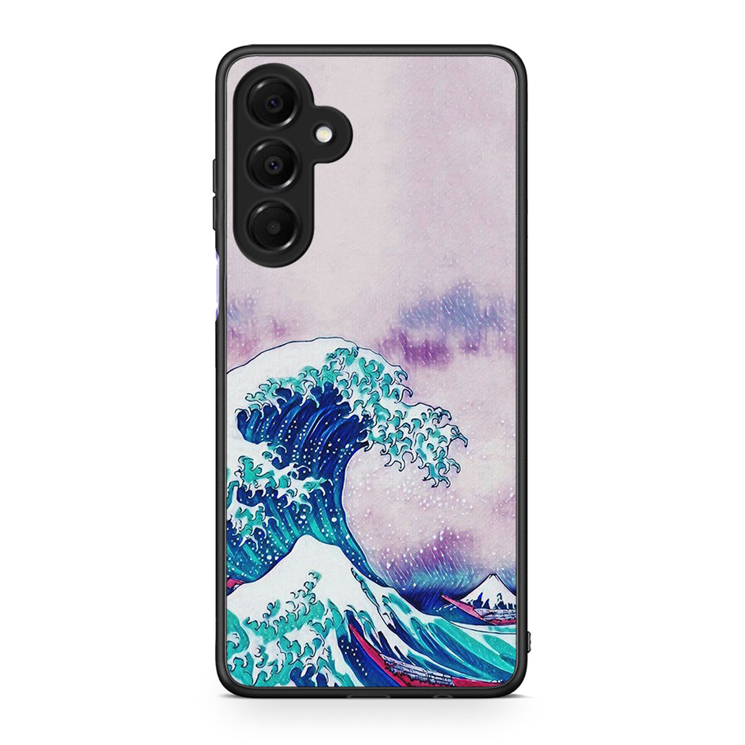 Samsung Galaxy A16 4G / 5G Blue Waves θήκη από τη Smartfits με σχέδιο στο πίσω μέρος και μαύρο περίβλημα | Smartphone case with colorful back and black bezels by Smartfits