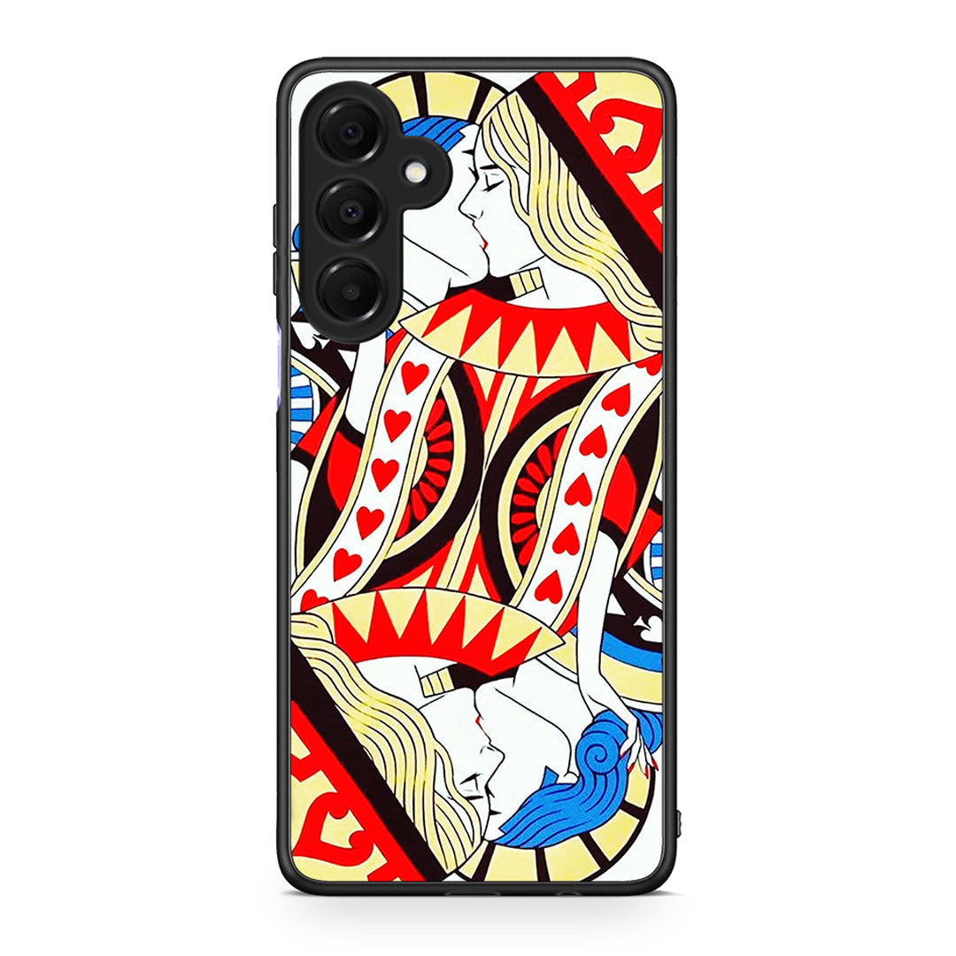 Samsung Galaxy A16 4G / 5G Card Love θήκη από τη Smartfits με σχέδιο στο πίσω μέρος και μαύρο περίβλημα | Smartphone case with colorful back and black bezels by Smartfits