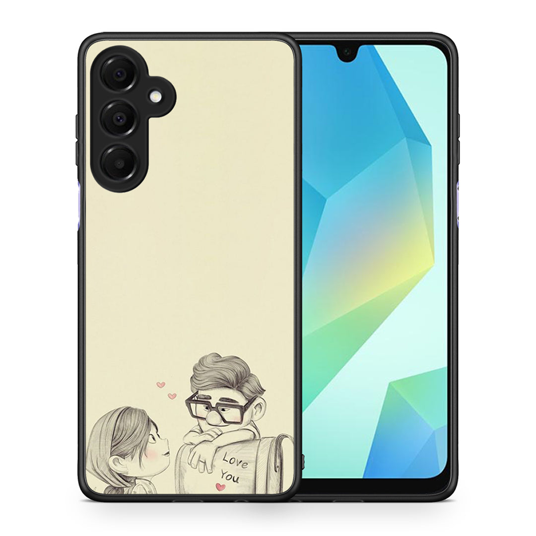 Θήκη Samsung Galaxy A16 4G / 5G Carl And Ellie από τη Smartfits με σχέδιο στο πίσω μέρος και μαύρο περίβλημα | Samsung Galaxy A16 4G / 5G Carl And Ellie case with colorful back and black bezels