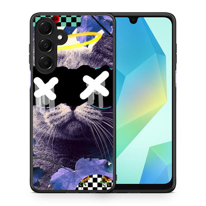 Θήκη Samsung Galaxy A16 4G / 5G Cat Collage από τη Smartfits με σχέδιο στο πίσω μέρος και μαύρο περίβλημα | Samsung Galaxy A16 4G / 5G Cat Collage case with colorful back and black bezels