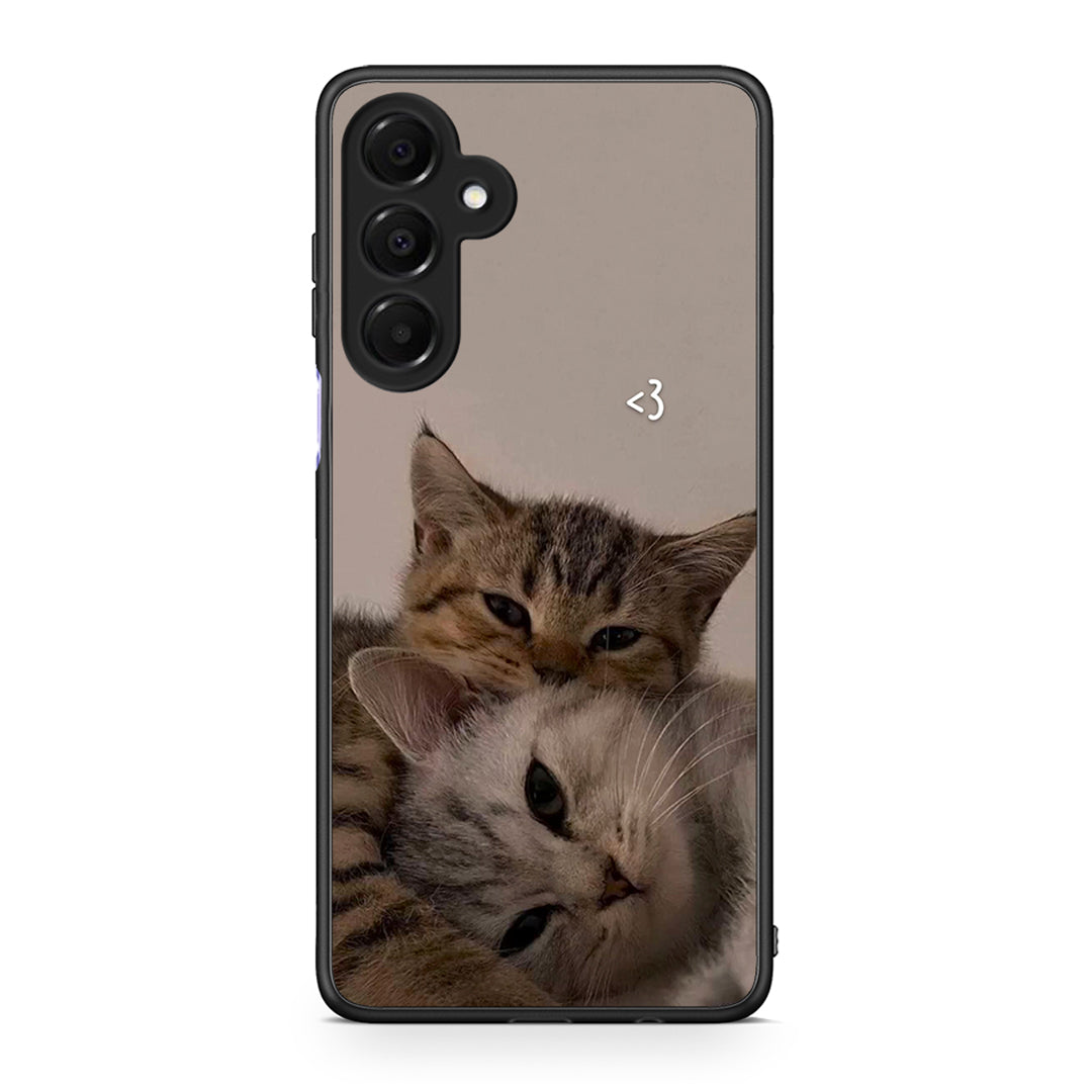 Samsung Galaxy A16 4G / 5G Cats In Love Θήκη από τη Smartfits με σχέδιο στο πίσω μέρος και μαύρο περίβλημα | Smartphone case with colorful back and black bezels by Smartfits