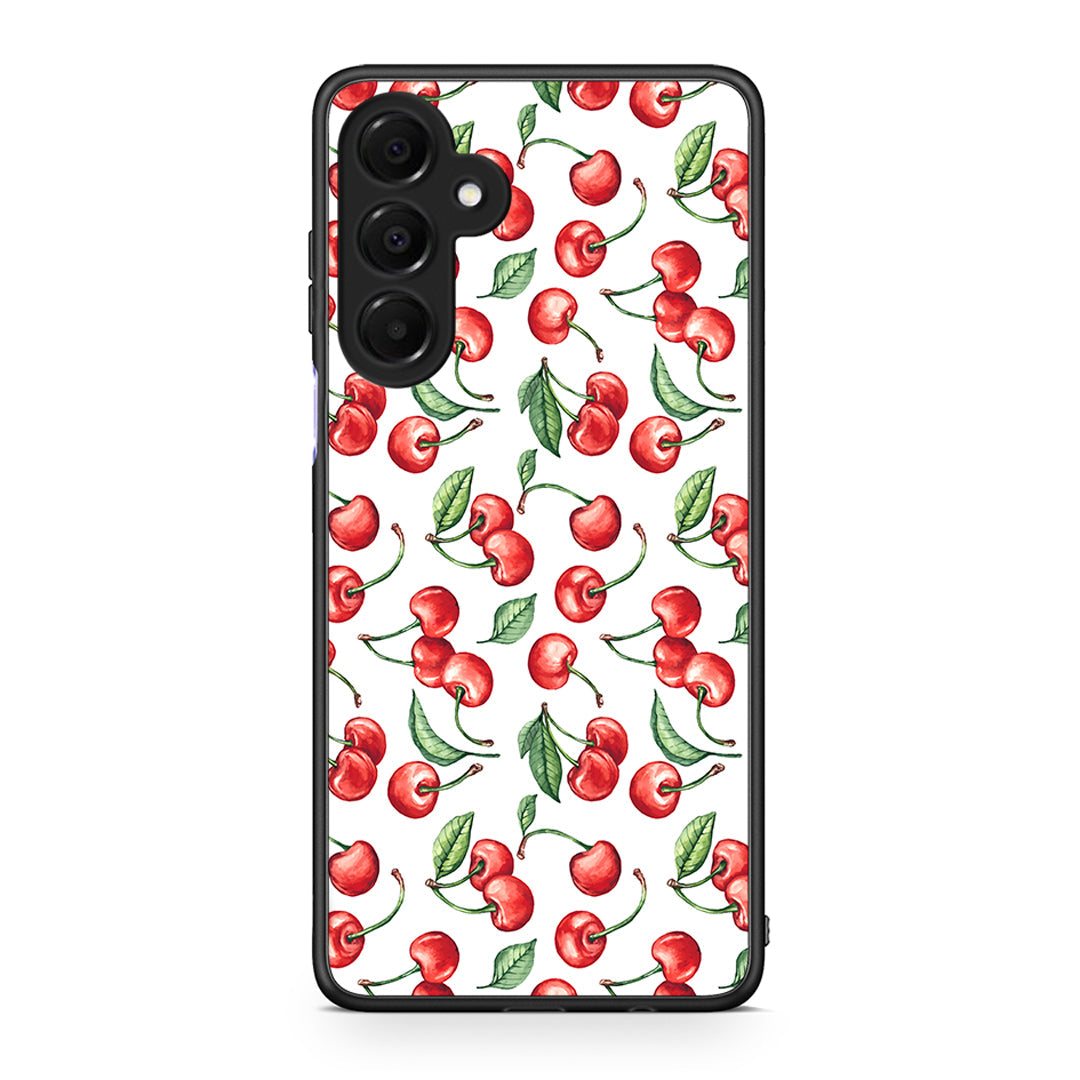 Samsung Galaxy A16 4G / 5G Cherry Summer θήκη από τη Smartfits με σχέδιο στο πίσω μέρος και μαύρο περίβλημα | Smartphone case with colorful back and black bezels by Smartfits