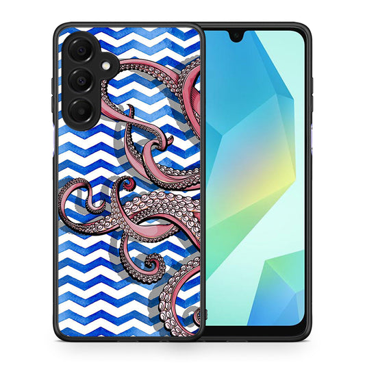 Θήκη Samsung Galaxy A16 4G / 5G Chevron Devilfish από τη Smartfits με σχέδιο στο πίσω μέρος και μαύρο περίβλημα | Samsung Galaxy A16 4G / 5G Chevron Devilfish case with colorful back and black bezels