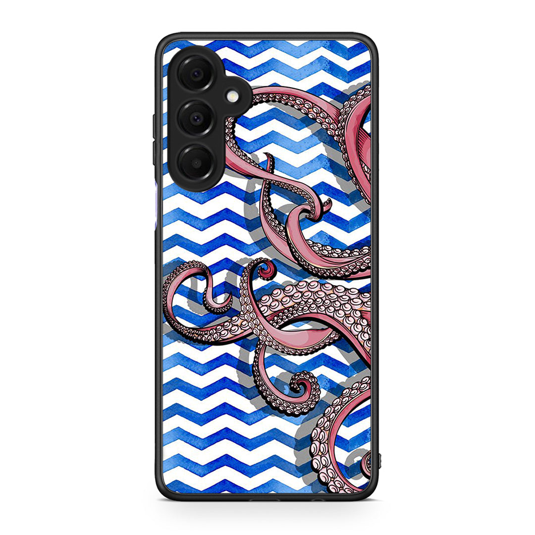 Samsung Galaxy A16 4G / 5G Chevron Devilfish θήκη από τη Smartfits με σχέδιο στο πίσω μέρος και μαύρο περίβλημα | Smartphone case with colorful back and black bezels by Smartfits