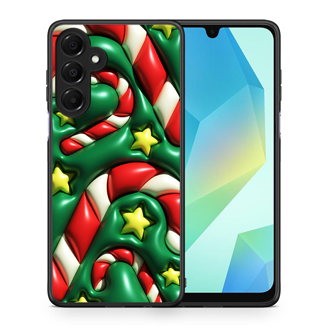 Θήκη Samsung Galaxy A16 4G / 5G Christmas Bubbles από τη Smartfits με σχέδιο στο πίσω μέρος και μαύρο περίβλημα | Samsung Galaxy A16 4G / 5G Christmas Bubbles case with colorful back and black bezels