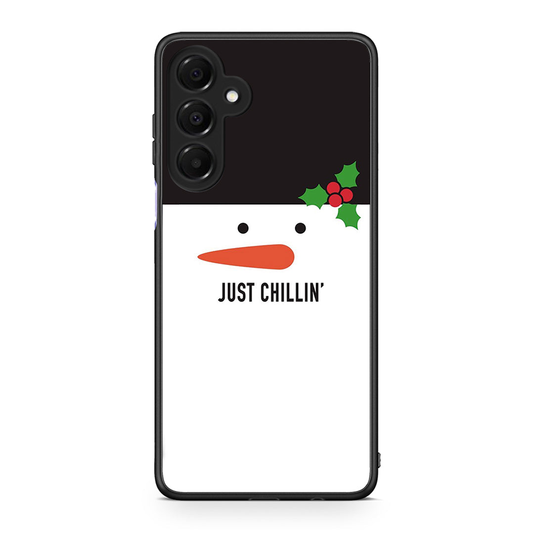 Samsung Galaxy A16 4G / 5G Christmas Chillin θήκη από τη Smartfits με σχέδιο στο πίσω μέρος και μαύρο περίβλημα | Smartphone case with colorful back and black bezels by Smartfits