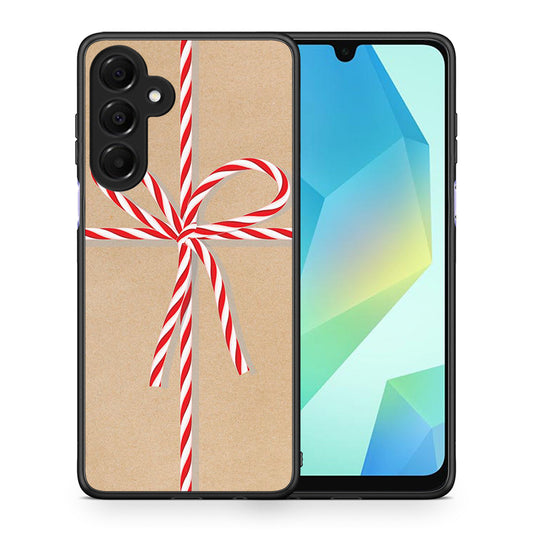 Θήκη Samsung Galaxy A16 4G / 5G Christmas Gift από τη Smartfits με σχέδιο στο πίσω μέρος και μαύρο περίβλημα | Samsung Galaxy A16 4G / 5G Christmas Gift case with colorful back and black bezels