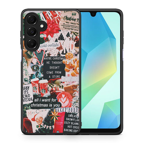 Θήκη Samsung Galaxy A16 4G / 5G Christmas Happiness από τη Smartfits με σχέδιο στο πίσω μέρος και μαύρο περίβλημα | Samsung Galaxy A16 4G / 5G Christmas Happiness case with colorful back and black bezels