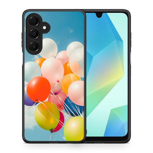 Θήκη Samsung Galaxy A16 4G / 5G Colorful Balloons από τη Smartfits με σχέδιο στο πίσω μέρος και μαύρο περίβλημα | Samsung Galaxy A16 4G / 5G Colorful Balloons case with colorful back and black bezels