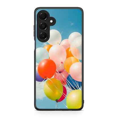 Samsung Galaxy A16 4G / 5G Colorful Balloons θήκη από τη Smartfits με σχέδιο στο πίσω μέρος και μαύρο περίβλημα | Smartphone case with colorful back and black bezels by Smartfits