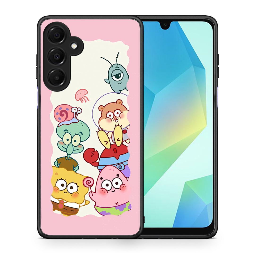 Θήκη Samsung Galaxy A16 4G / 5G Cute Companion από τη Smartfits με σχέδιο στο πίσω μέρος και μαύρο περίβλημα | Samsung Galaxy A16 4G / 5G Cute Companion case with colorful back and black bezels
