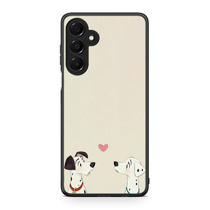 Samsung Galaxy A16 4G / 5G Dalmatians Love θήκη από τη Smartfits με σχέδιο στο πίσω μέρος και μαύρο περίβλημα | Smartphone case with colorful back and black bezels by Smartfits