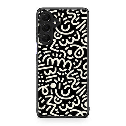 Samsung Galaxy A16 4G / 5G Doodle Art Θήκη από τη Smartfits με σχέδιο στο πίσω μέρος και μαύρο περίβλημα | Smartphone case with colorful back and black bezels by Smartfits