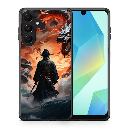Θήκη Samsung Galaxy A16 4G / 5G Dragons Fight από τη Smartfits με σχέδιο στο πίσω μέρος και μαύρο περίβλημα | Samsung Galaxy A16 4G / 5G Dragons Fight case with colorful back and black bezels