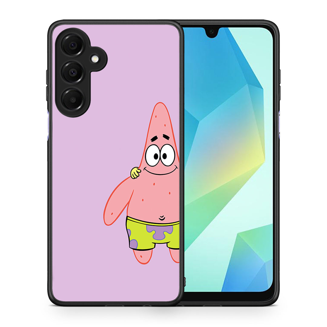 Θήκη Samsung Galaxy A16 4G / 5G Friends Patrick από τη Smartfits με σχέδιο στο πίσω μέρος και μαύρο περίβλημα | Samsung Galaxy A16 4G / 5G Friends Patrick case with colorful back and black bezels