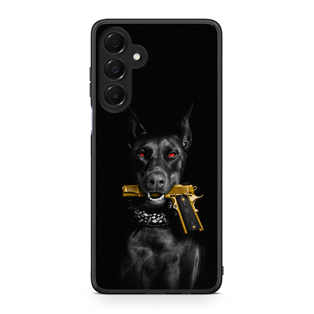 Samsung Galaxy A16 4G / 5G Golden Gun Θήκη Αγίου Βαλεντίνου από τη Smartfits με σχέδιο στο πίσω μέρος και μαύρο περίβλημα | Smartphone case with colorful back and black bezels by Smartfits