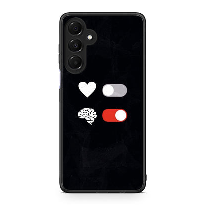 Samsung Galaxy A16 4G / 5G Heart Vs Brain Θήκη Αγίου Βαλεντίνου από τη Smartfits με σχέδιο στο πίσω μέρος και μαύρο περίβλημα | Smartphone case with colorful back and black bezels by Smartfits