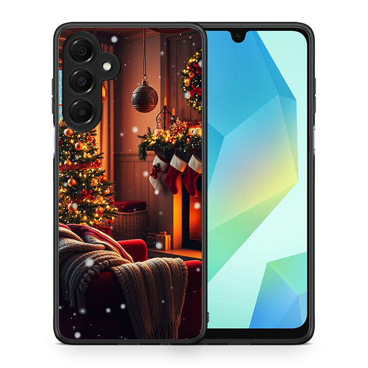 Θήκη Samsung Galaxy A16 4G / 5G Home For Christmas από τη Smartfits με σχέδιο στο πίσω μέρος και μαύρο περίβλημα | Samsung Galaxy A16 4G / 5G Home For Christmas case with colorful back and black bezels