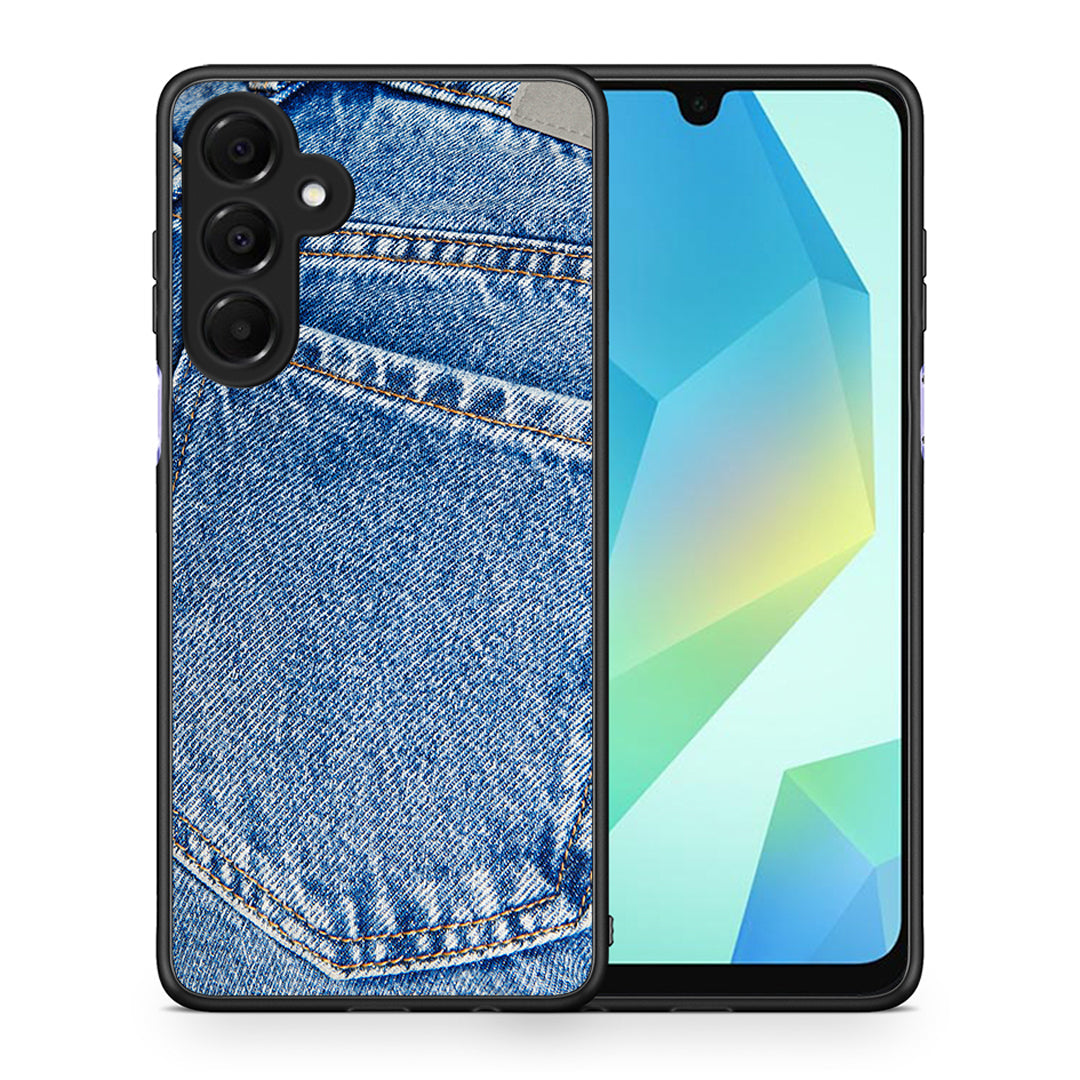 Θήκη Samsung Galaxy A16 4G / 5G Jeans Pocket από τη Smartfits με σχέδιο στο πίσω μέρος και μαύρο περίβλημα | Samsung Galaxy A16 4G / 5G Jeans Pocket case with colorful back and black bezels
