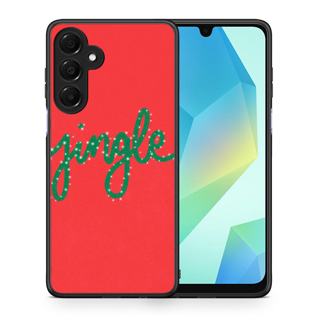 Θήκη Samsung Galaxy A16 4G / 5G Jingle Xmas από τη Smartfits με σχέδιο στο πίσω μέρος και μαύρο περίβλημα | Samsung Galaxy A16 4G / 5G Jingle Xmas case with colorful back and black bezels