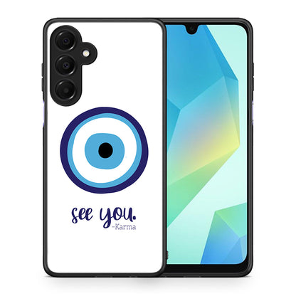 Θήκη Samsung Galaxy A16 4G / 5G Karma Says από τη Smartfits με σχέδιο στο πίσω μέρος και μαύρο περίβλημα | Samsung Galaxy A16 4G / 5G Karma Says case with colorful back and black bezels