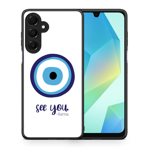 Θήκη Samsung Galaxy A16 4G / 5G Karma Says από τη Smartfits με σχέδιο στο πίσω μέρος και μαύρο περίβλημα | Samsung Galaxy A16 4G / 5G Karma Says case with colorful back and black bezels