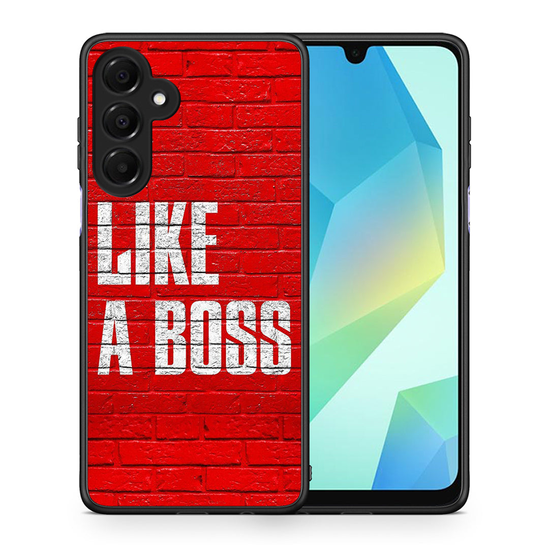 Θήκη Samsung Galaxy A16 4G / 5G Like A Boss από τη Smartfits με σχέδιο στο πίσω μέρος και μαύρο περίβλημα | Samsung Galaxy A16 4G / 5G Like A Boss case with colorful back and black bezels