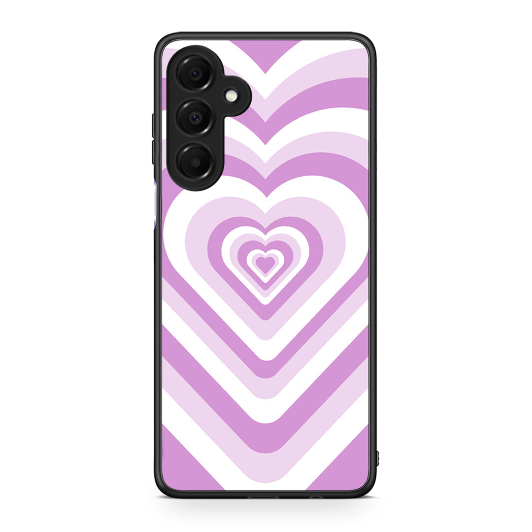Samsung Galaxy A16 4G / 5G Lilac Hearts θήκη από τη Smartfits με σχέδιο στο πίσω μέρος και μαύρο περίβλημα | Smartphone case with colorful back and black bezels by Smartfits
