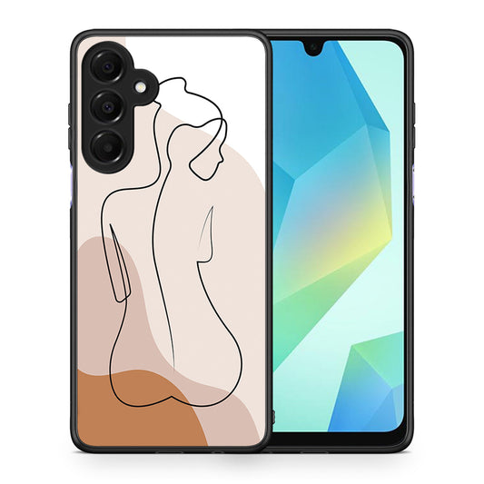 Θήκη Samsung Galaxy A16 4G / 5G LineArt Woman από τη Smartfits με σχέδιο στο πίσω μέρος και μαύρο περίβλημα | Samsung Galaxy A16 4G / 5G LineArt Woman case with colorful back and black bezels