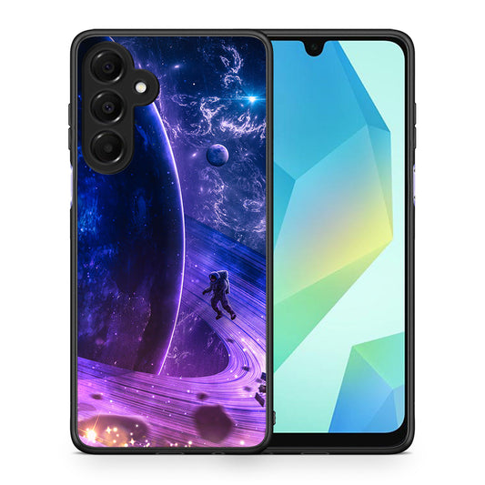 Θήκη Samsung Galaxy A16 4G / 5G Lost Astronaut από τη Smartfits με σχέδιο στο πίσω μέρος και μαύρο περίβλημα | Samsung Galaxy A16 4G / 5G Lost Astronaut case with colorful back and black bezels