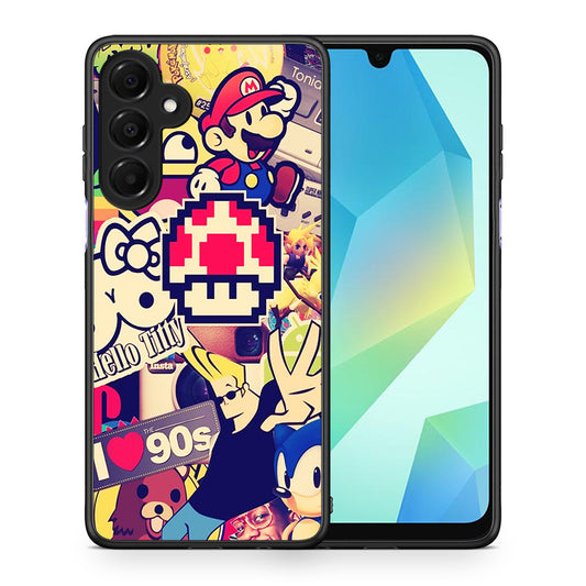 Θήκη Samsung Galaxy A16 4G / 5G Love The 90s από τη Smartfits με σχέδιο στο πίσω μέρος και μαύρο περίβλημα | Samsung Galaxy A16 4G / 5G Love The 90s case with colorful back and black bezels