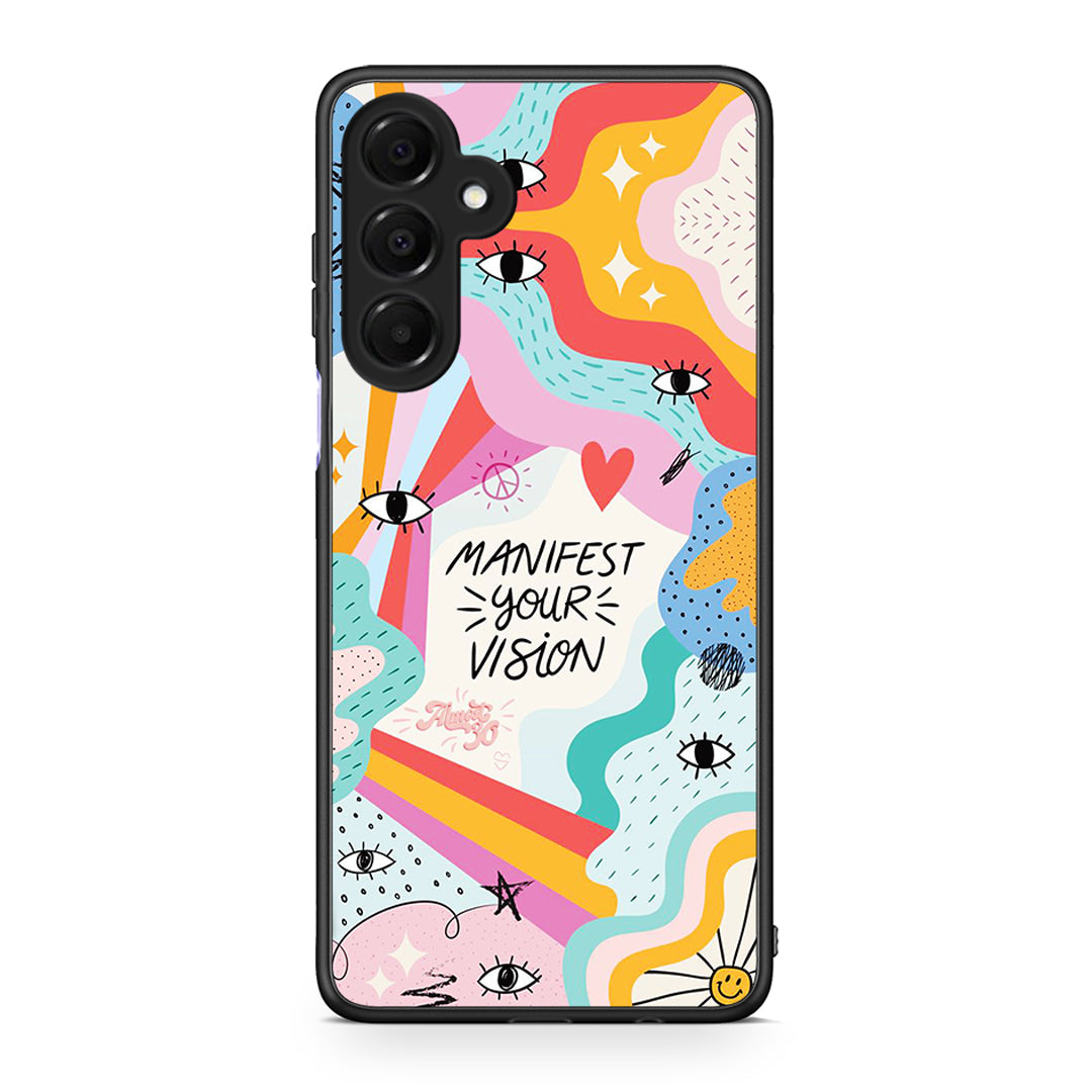 Samsung Galaxy A16 4G / 5G Manifest Your Vision θήκη από τη Smartfits με σχέδιο στο πίσω μέρος και μαύρο περίβλημα | Smartphone case with colorful back and black bezels by Smartfits