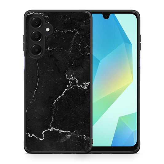 Θήκη Samsung Galaxy A16 4G / 5G Marble Black από τη Smartfits με σχέδιο στο πίσω μέρος και μαύρο περίβλημα | Samsung Galaxy A16 4G / 5G Marble Black case with colorful back and black bezels