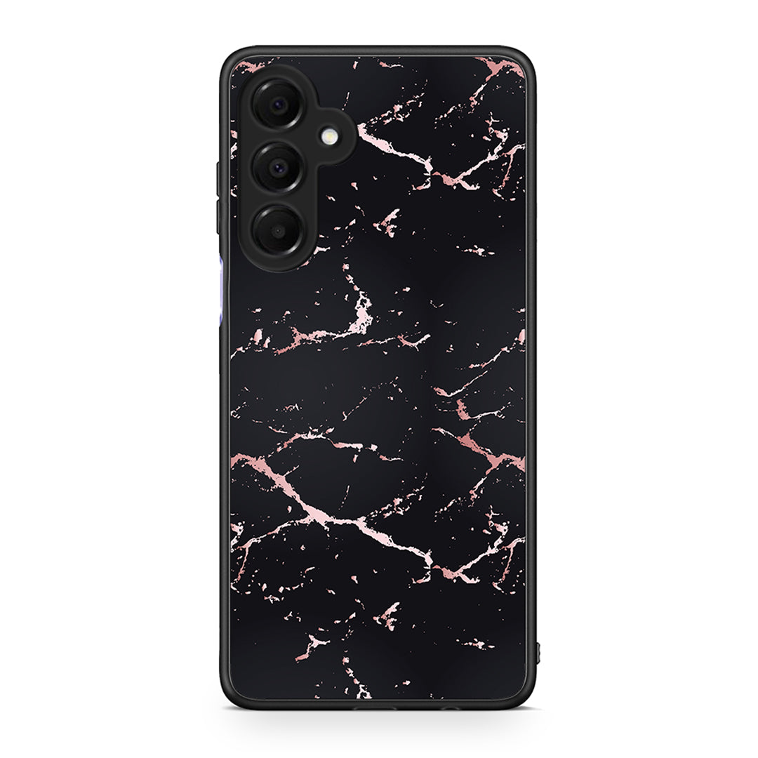 4 - Samsung Galaxy A16 4G / 5G Black Rosegold Marble case, cover, bumper
