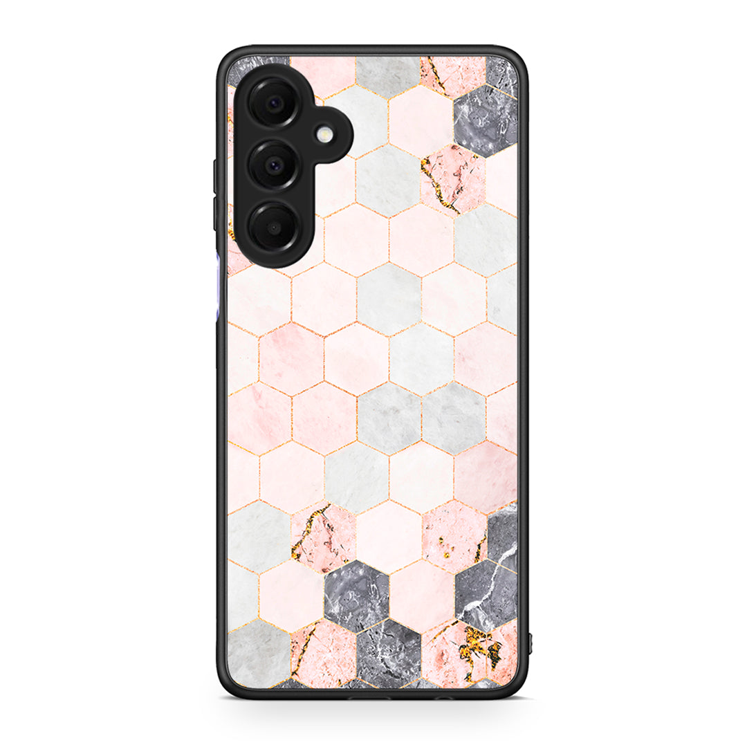 4 - Samsung Galaxy A16 4G / 5G Hexagon Pink Marble case, cover, bumper