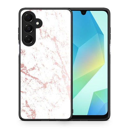 Θήκη Samsung Galaxy A16 4G / 5G Pink Splash Marble από τη Smartfits με σχέδιο στο πίσω μέρος και μαύρο περίβλημα | Samsung Galaxy A16 4G / 5G Pink Splash Marble case with colorful back and black bezels