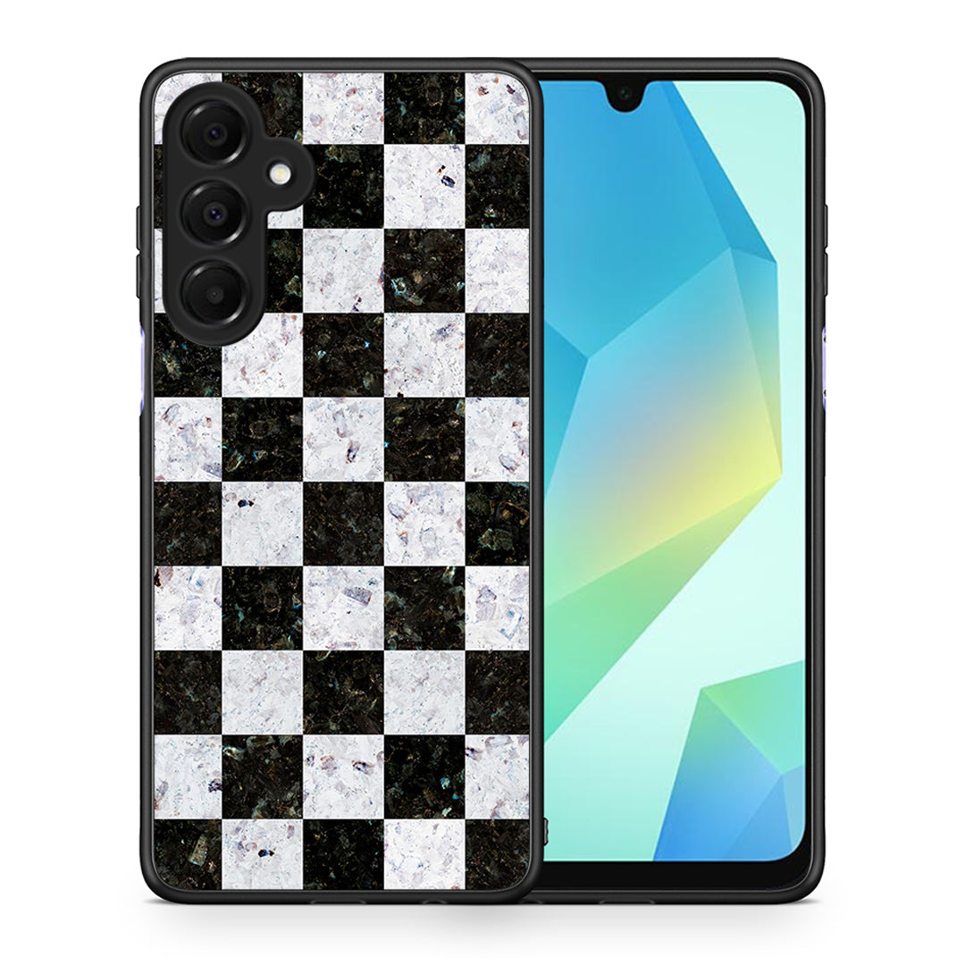 Θήκη Samsung Galaxy A16 4G / 5G Square Geometric Marble από τη Smartfits με σχέδιο στο πίσω μέρος και μαύρο περίβλημα | Samsung Galaxy A16 4G / 5G Square Geometric Marble case with colorful back and black bezels