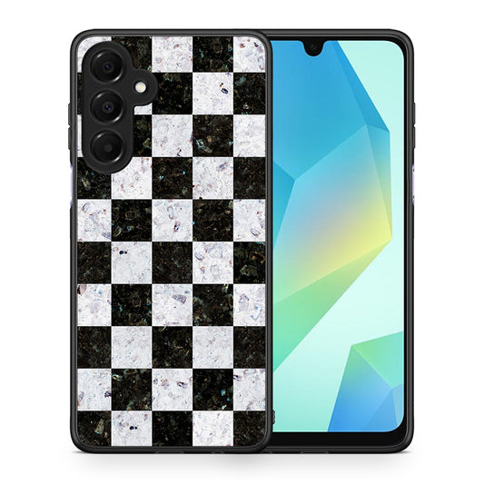 Θήκη Samsung Galaxy A16 4G / 5G Square Geometric Marble από τη Smartfits με σχέδιο στο πίσω μέρος και μαύρο περίβλημα | Samsung Galaxy A16 4G / 5G Square Geometric Marble case with colorful back and black bezels