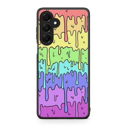 Samsung Galaxy A16 4G / 5G Melting Rainbow θήκη από τη Smartfits με σχέδιο στο πίσω μέρος και μαύρο περίβλημα | Smartphone case with colorful back and black bezels by Smartfits