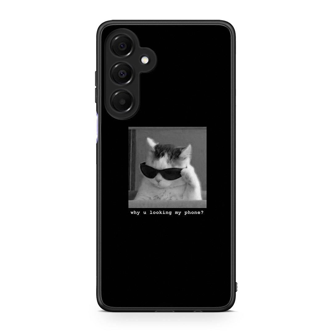 Samsung Galaxy A16 4G / 5G Meme Cat θήκη από τη Smartfits με σχέδιο στο πίσω μέρος και μαύρο περίβλημα | Smartphone case with colorful back and black bezels by Smartfits
