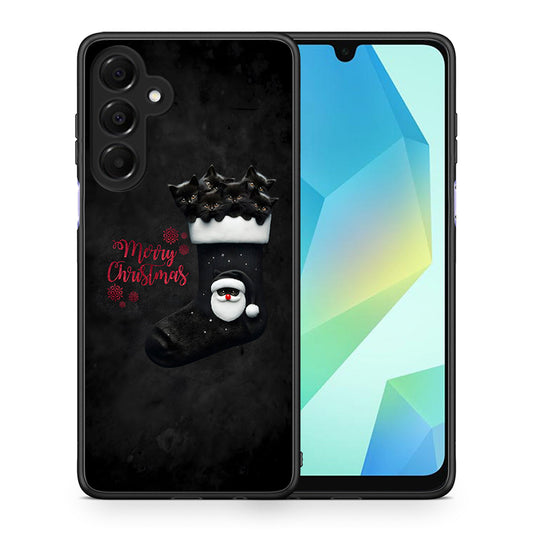 Θήκη Samsung Galaxy A16 4G / 5G Merry Cat Christmas από τη Smartfits με σχέδιο στο πίσω μέρος και μαύρο περίβλημα | Samsung Galaxy A16 4G / 5G Merry Cat Christmas case with colorful back and black bezels
