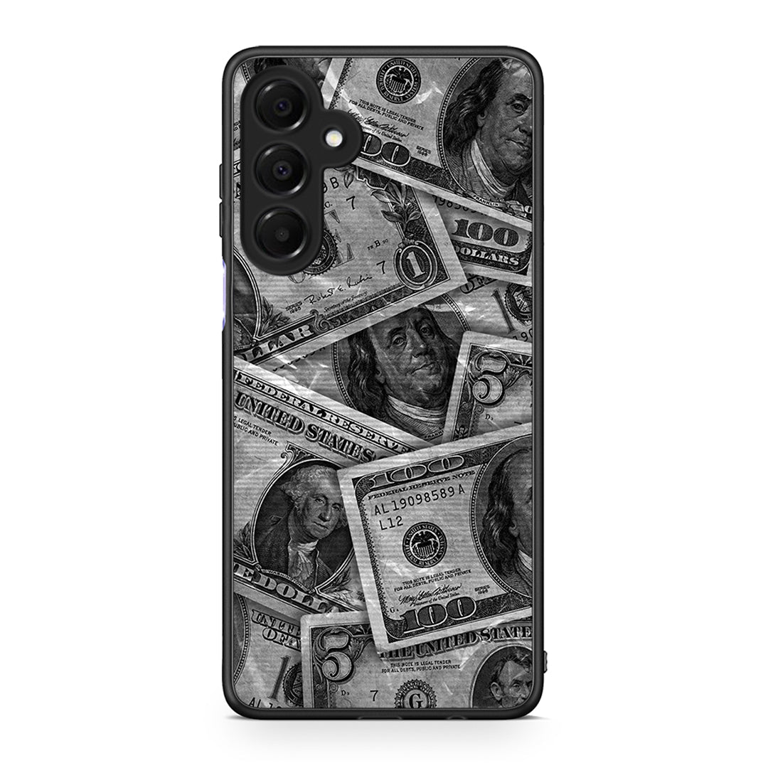 Samsung Galaxy A16 4G / 5G Money Dollars θήκη από τη Smartfits με σχέδιο στο πίσω μέρος και μαύρο περίβλημα | Smartphone case with colorful back and black bezels by Smartfits