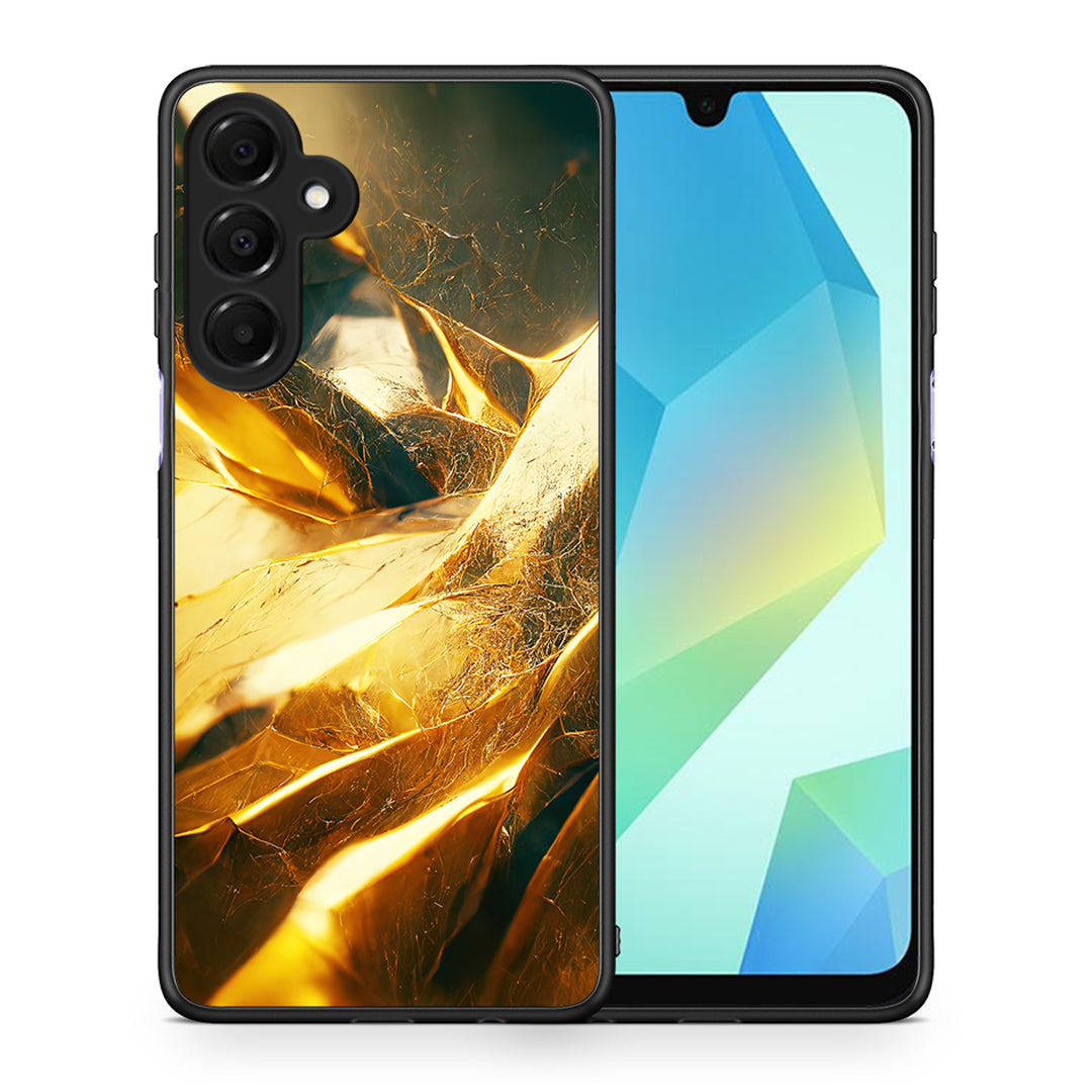 Θήκη Samsung Galaxy A16 4G / 5G Real Gold από τη Smartfits με σχέδιο στο πίσω μέρος και μαύρο περίβλημα | Samsung Galaxy A16 4G / 5G Real Gold case with colorful back and black bezels