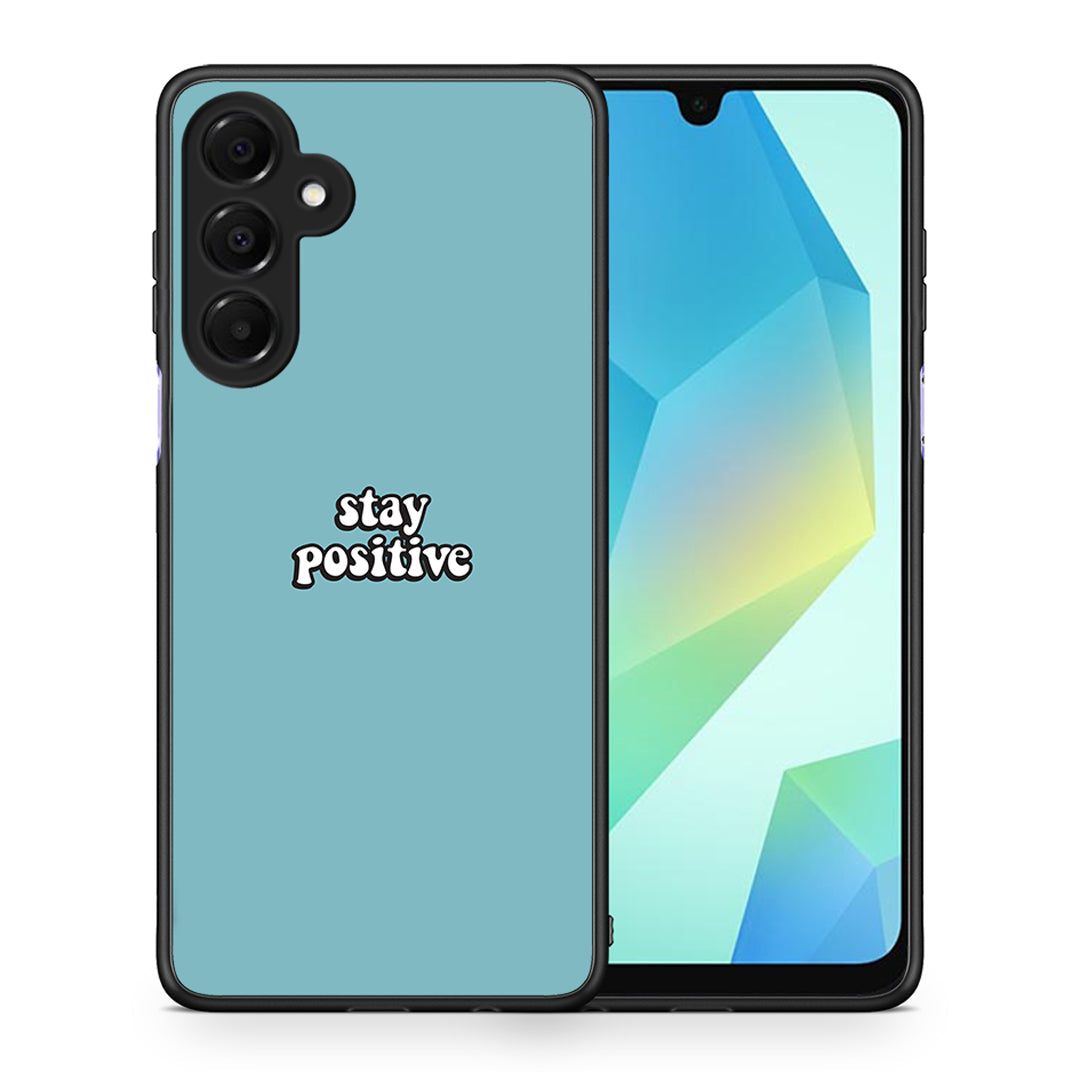 Θήκη Samsung Galaxy A16 4G / 5G Positive Text από τη Smartfits με σχέδιο στο πίσω μέρος και μαύρο περίβλημα | Samsung Galaxy A16 4G / 5G Positive Text case with colorful back and black bezels